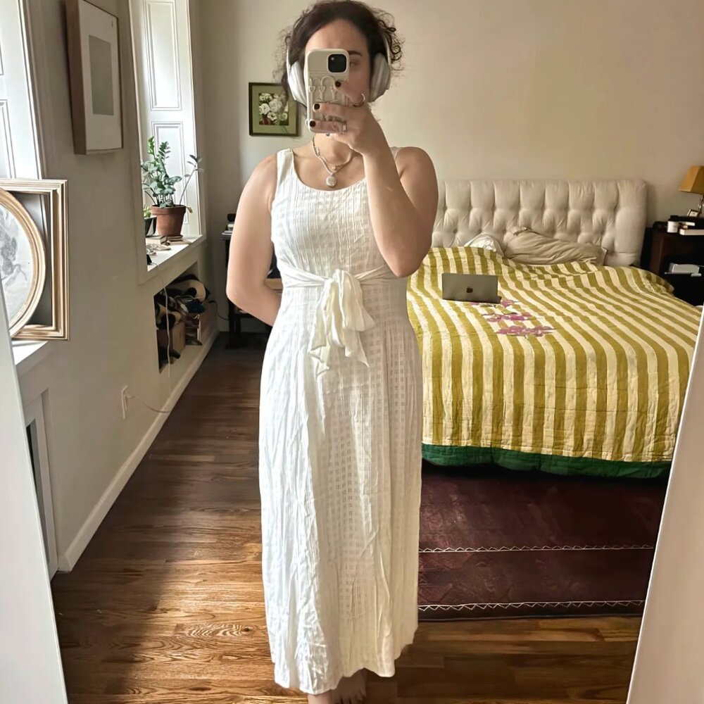 Vintage white cottagecore dress